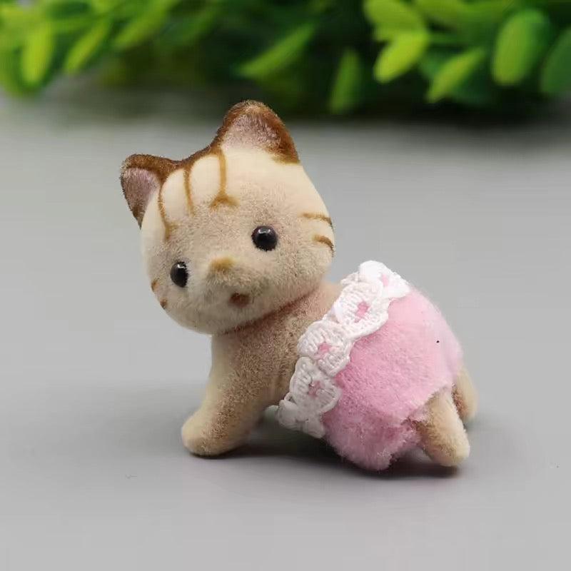 SylvanianFamilies森贝儿家族|Striped Cat Twins三纹猫宝宝双胞胎推车套组/玩具/过家家