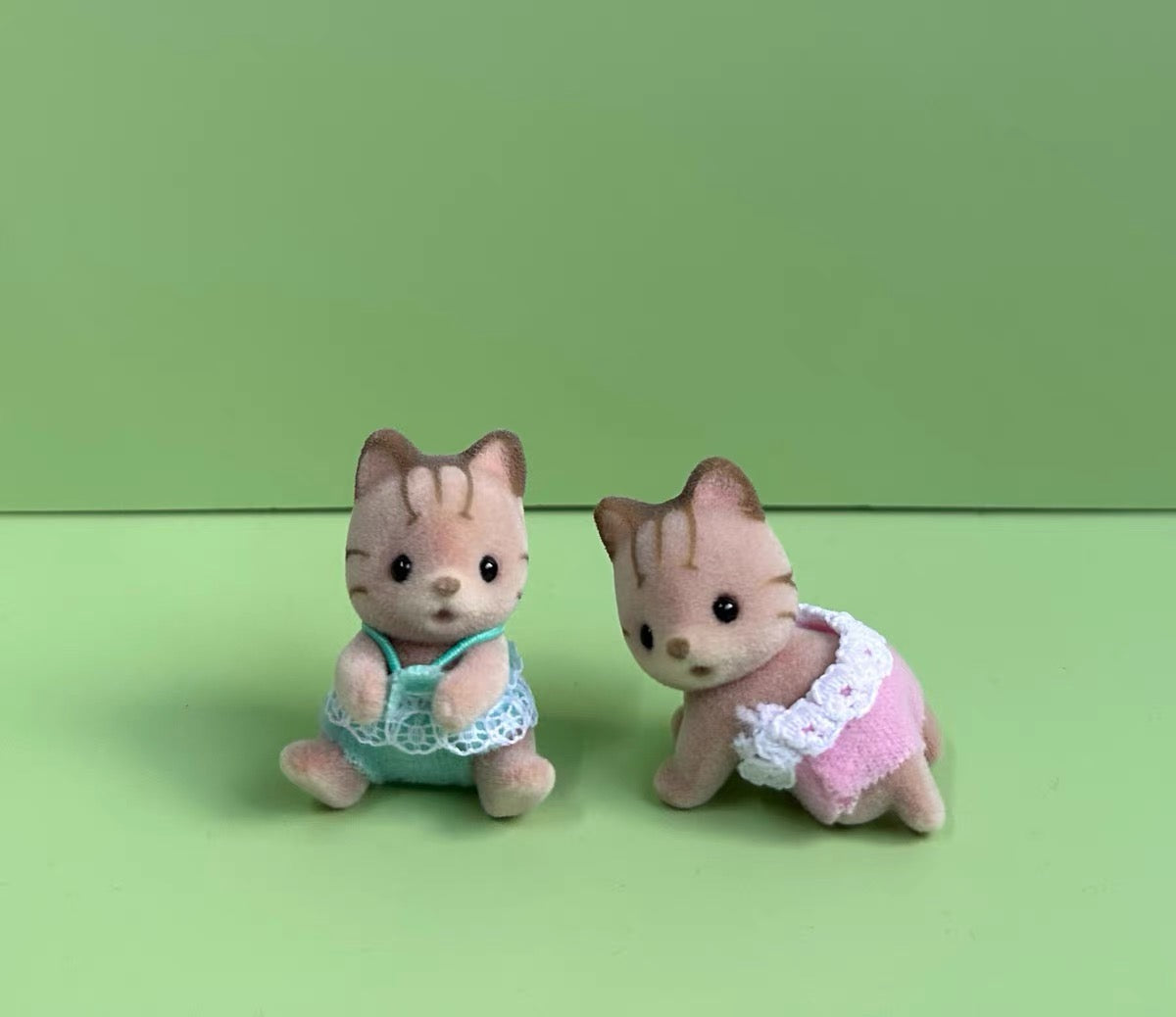 SylvanianFamilies森贝儿家族|Striped Cat Twins三纹猫宝宝双胞胎推车套组/玩具/过家家