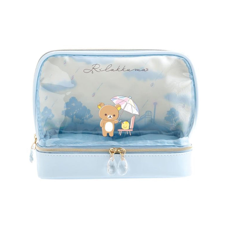 Rilakkuma|Rainy Day to Sunny Clear Cosmetic Pouch|160×200×90mm approx.