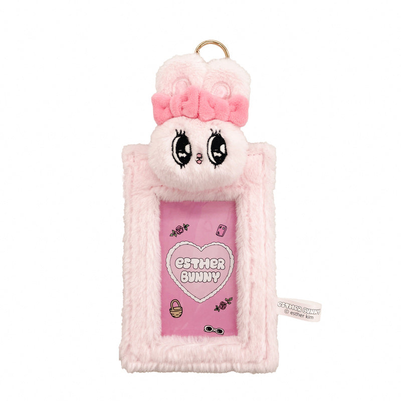 EstherBunny艾丝乐小兔|超萌兔头毛茸茸柔软卡包/卡套|约高180×宽95毫米