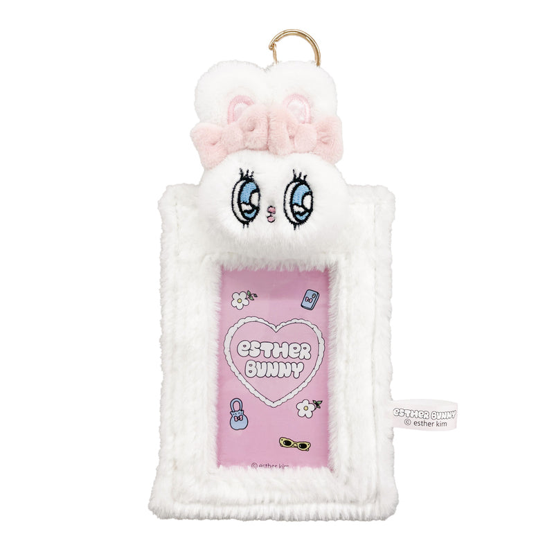 EstherBunny艾丝乐小兔|超萌兔头毛茸茸柔软卡包/卡套|约高180×宽95毫米