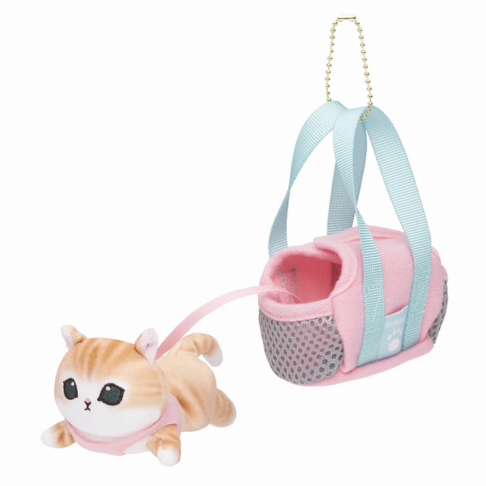 Mofusand| Nyanko Mascot with Outing Bag Mascot Holder /Plush Keychain|130×70×125mm approx.
