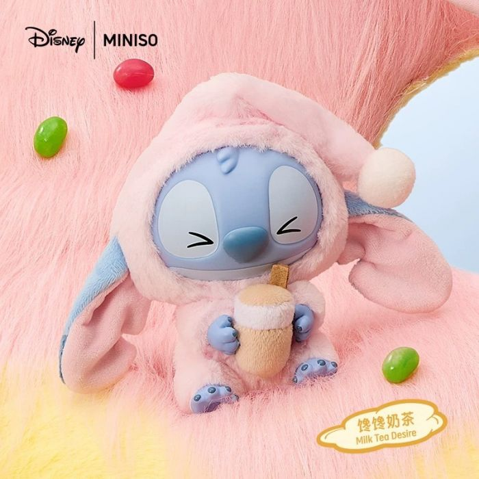 MINISO Disney Stitch Eat Something Before Sleep Series vinyl plush Keychain Blind Box