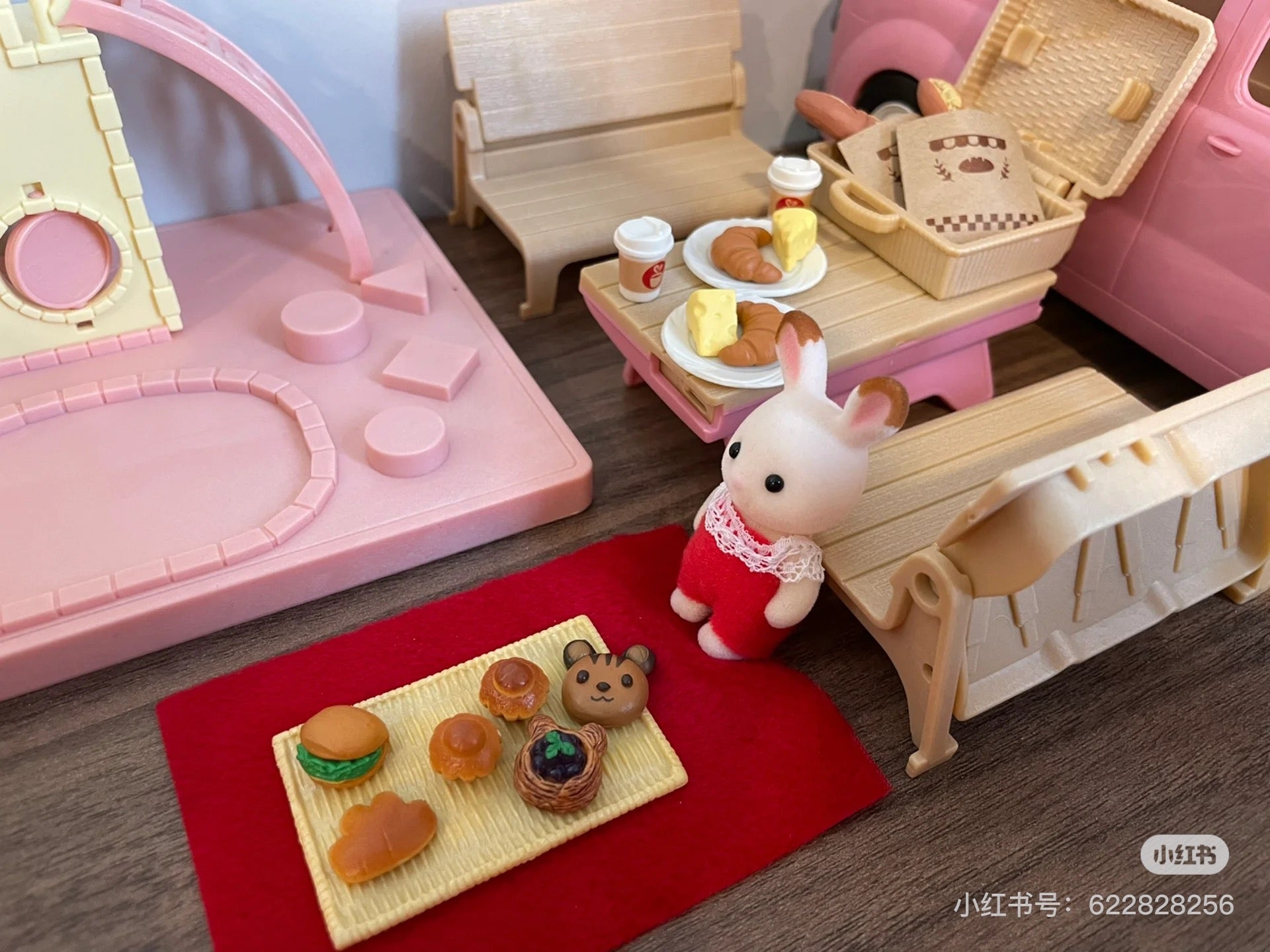 SylvanianFamilies森贝儿家族| Family picnic car粉色家庭野餐车套装玩具/过家家5535