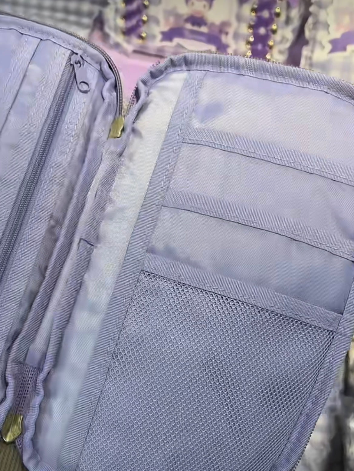 Sanrio|Kuromi Lolita Cosmetic Pouch|21.5×8×14cm approx.