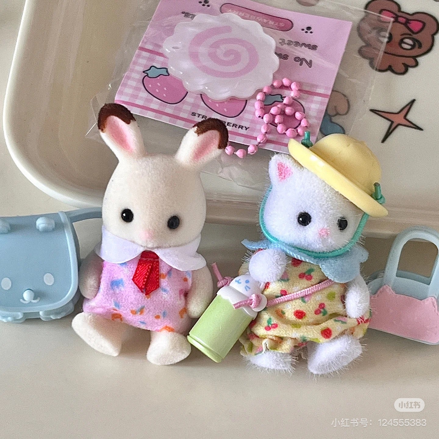 SylvanianFamilies森贝儿家族| Nursery Friends - Walk Along Duo幼儿园小朋友去上学漫步二重奏套组/玩具/过家家5747