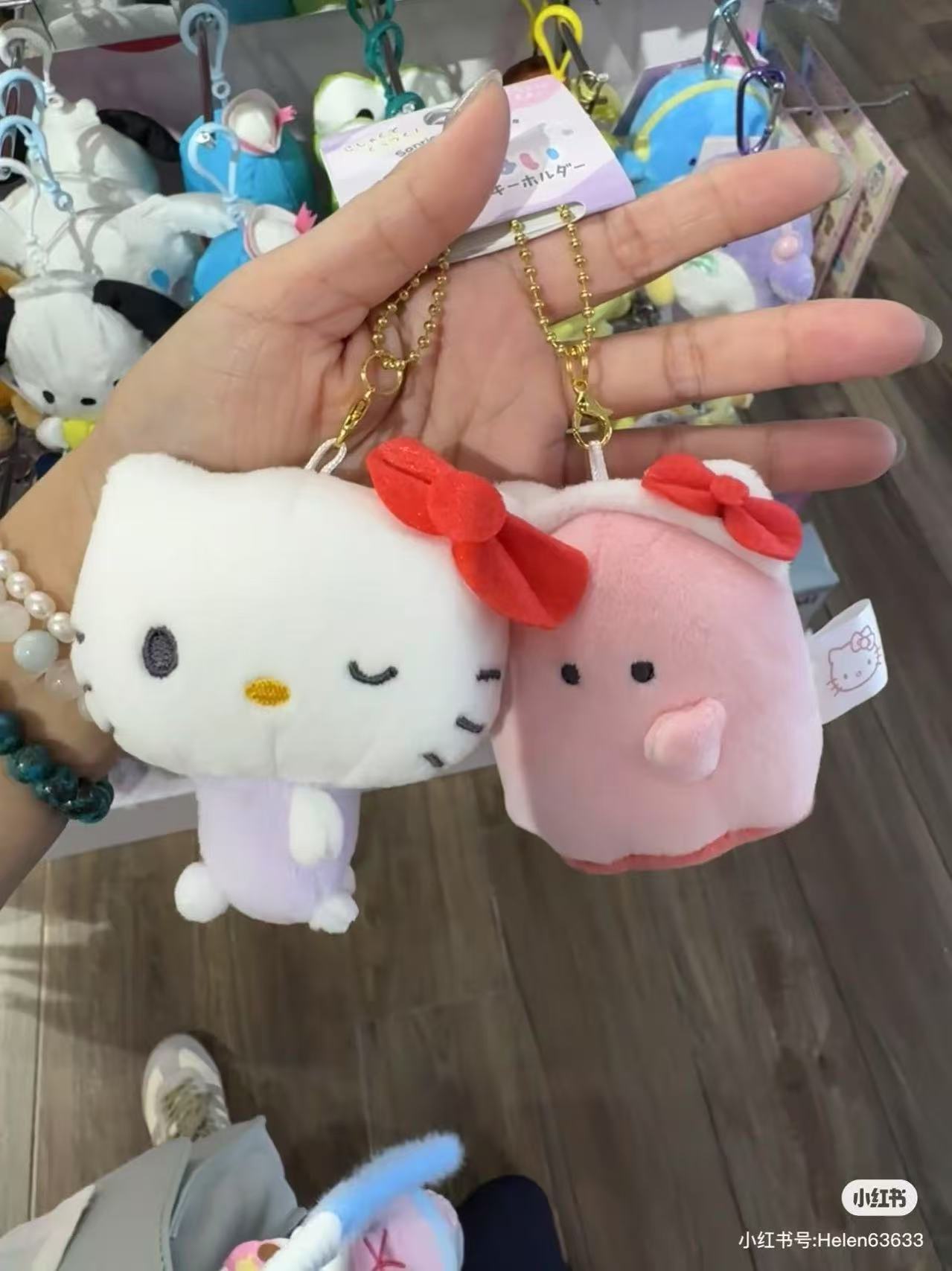 Sanrio|Obakenu Nico Mascot Holder /Plush Keychain|H180 x W155 x D80mm approx.