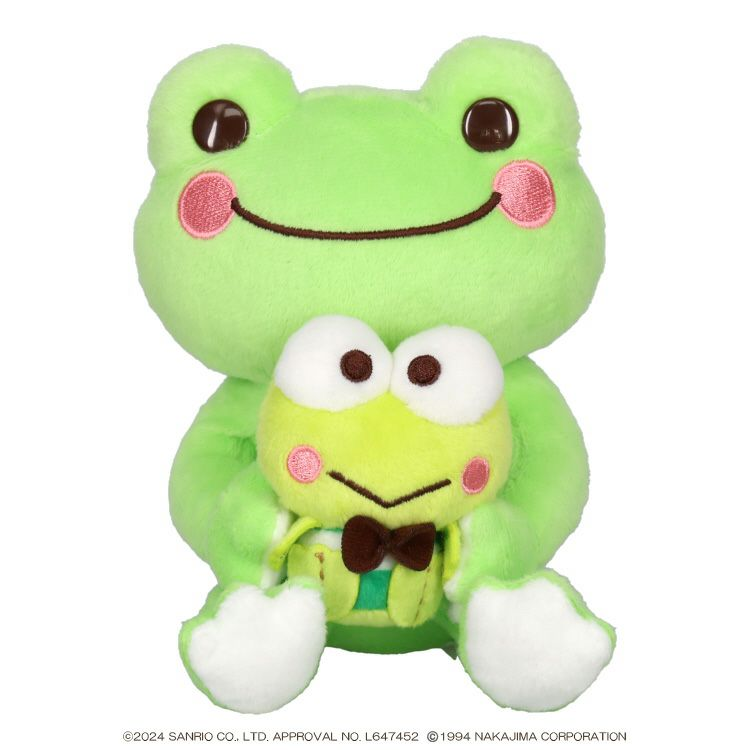 Sanrio|Kerokero Keroppi 大眼蛙??泡菜蛙联名玩偶/挂件|公仔约H15 x W11 x D13cm/挂件约10×4×9cm