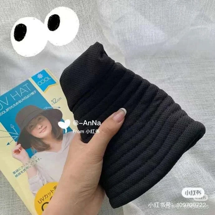 UV Cut|COOL99%防紫外线遮阳大帽檐可折叠防晒帽/渔夫帽