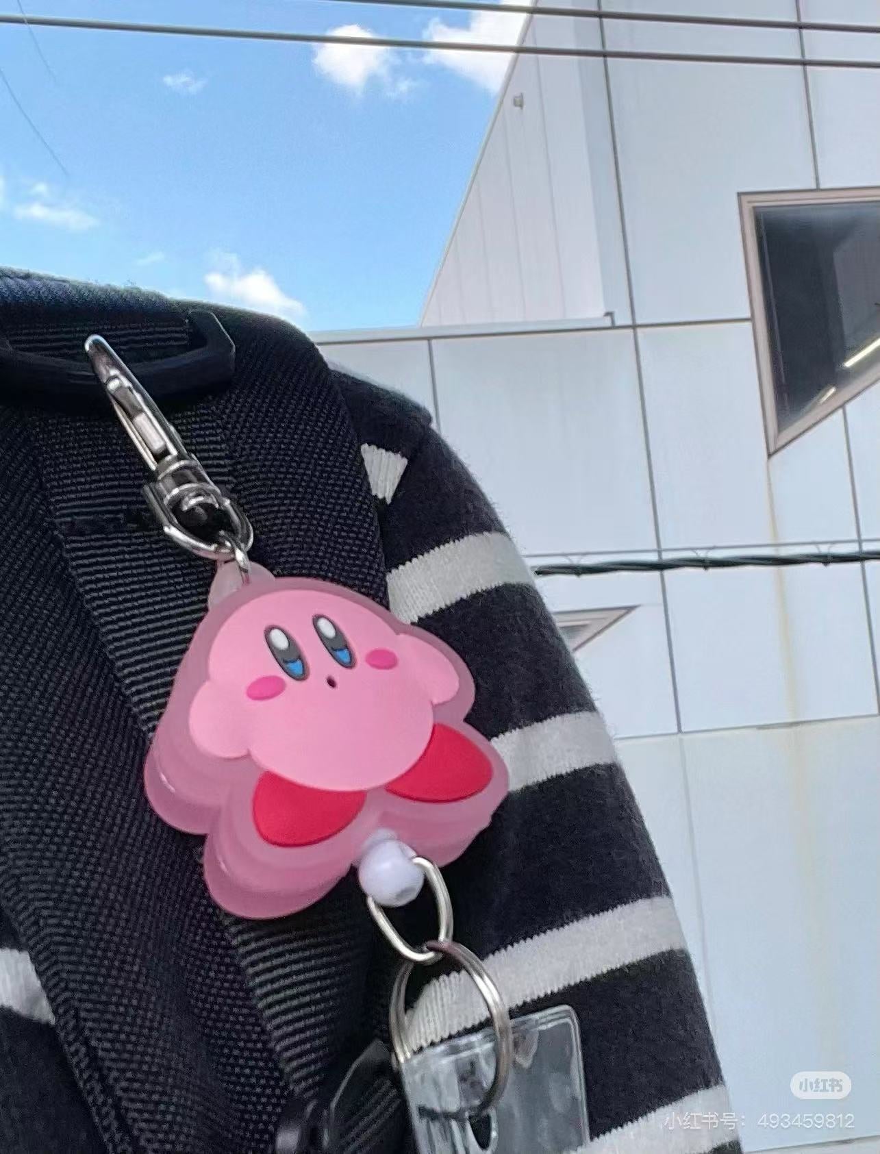 Kirby|Rubber Reel Keychain/Keyring|10 x 4 x 1cm approx.