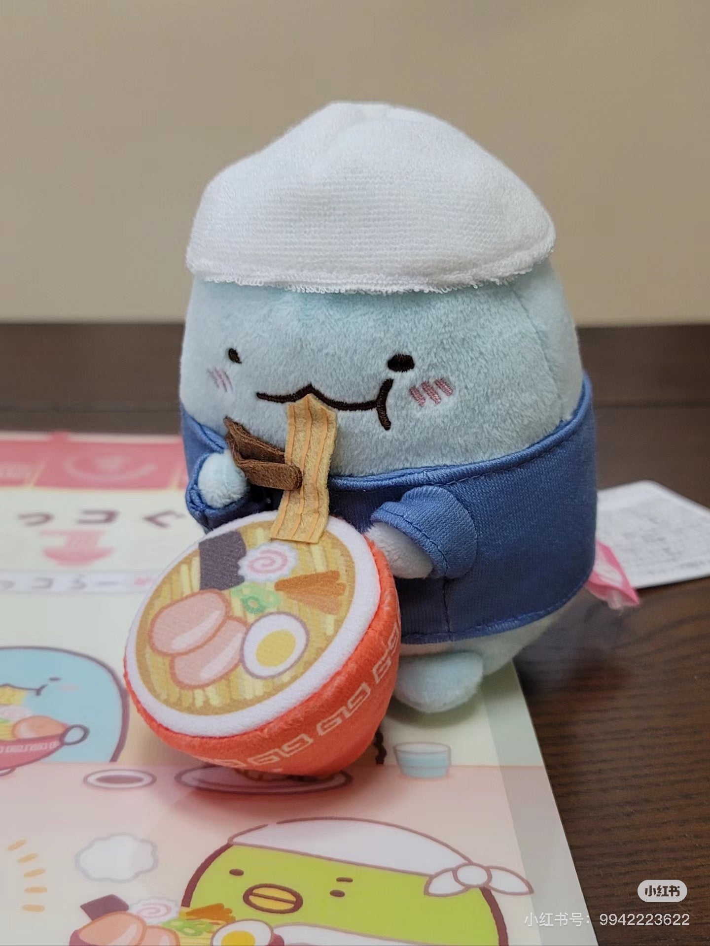 Sumikko gurashi角落生物|Ramen Plush Tokage 拉面店系列水龙毛绒玩偶/公仔|約110×90×140mm