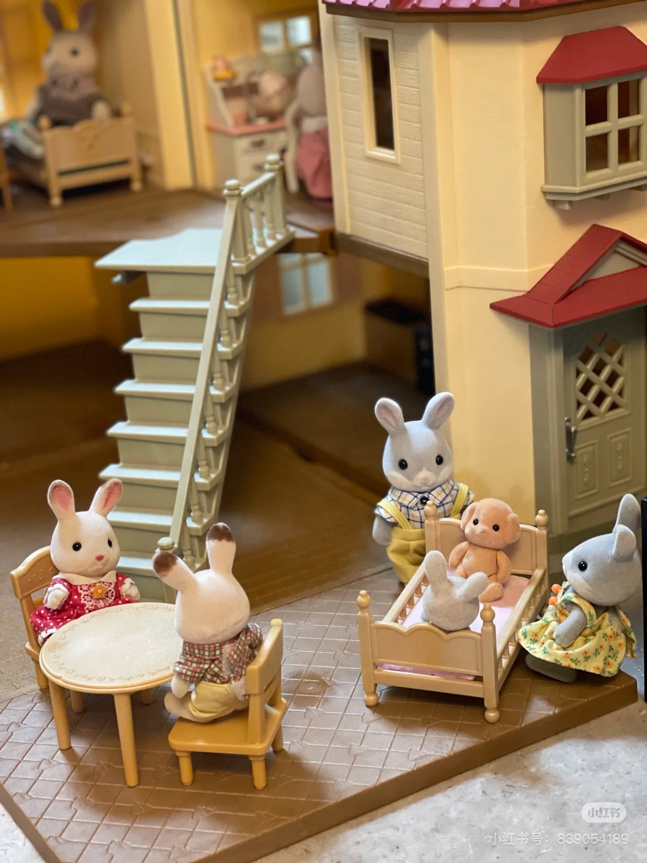 SylvanianFamilies|Cottontail Family Animal Rabbit Figure Doll Kids Playing Toy-4030