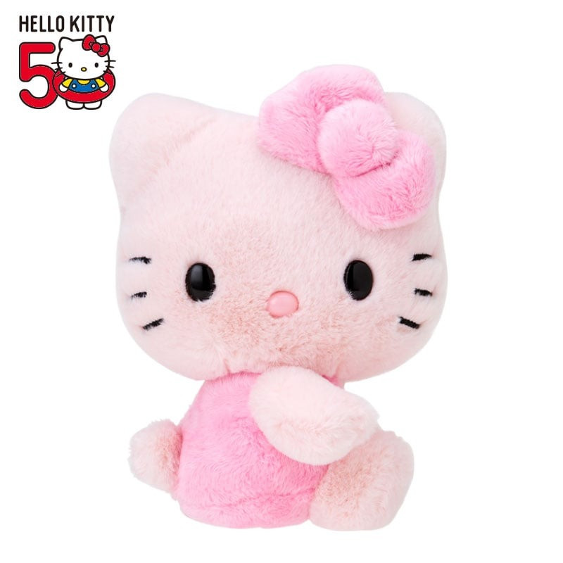 HelloKitty凯蒂猫|Sanrio Hello Kitty 50th Anniversary50周年限定缤纷24色colors毛绒玩偶/公仔 |约12.5 x 9.8 x 15 cm