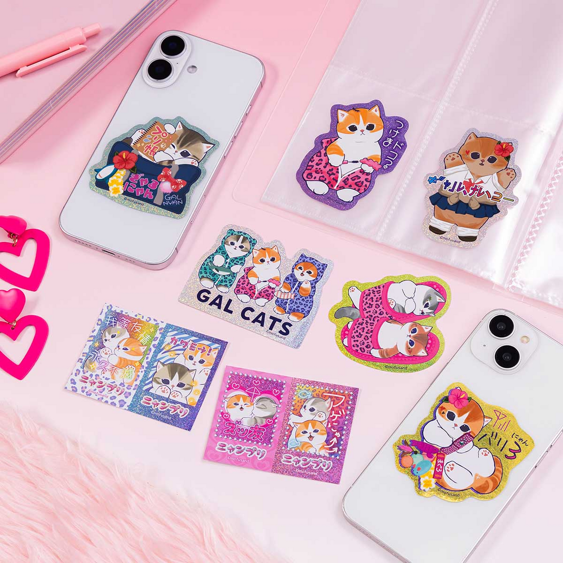 Mofusand|Gyarunyan Girl Collection Hologram Sticker|75×76mm approx.