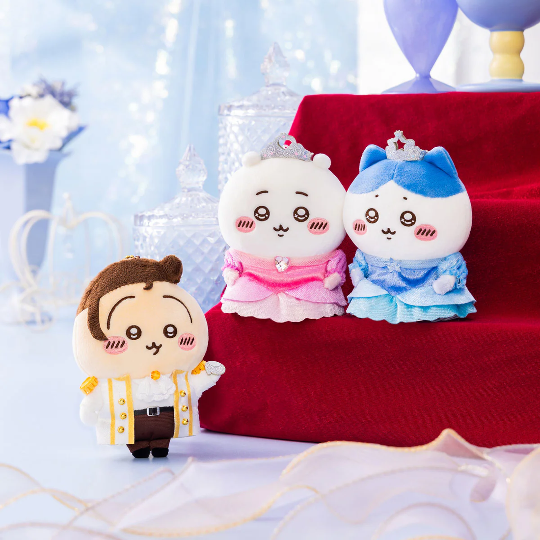 chiikawa|Pu-Wappa Puffy Princess Mascot Holder /Plush Keychain|120×80×60mm approx.