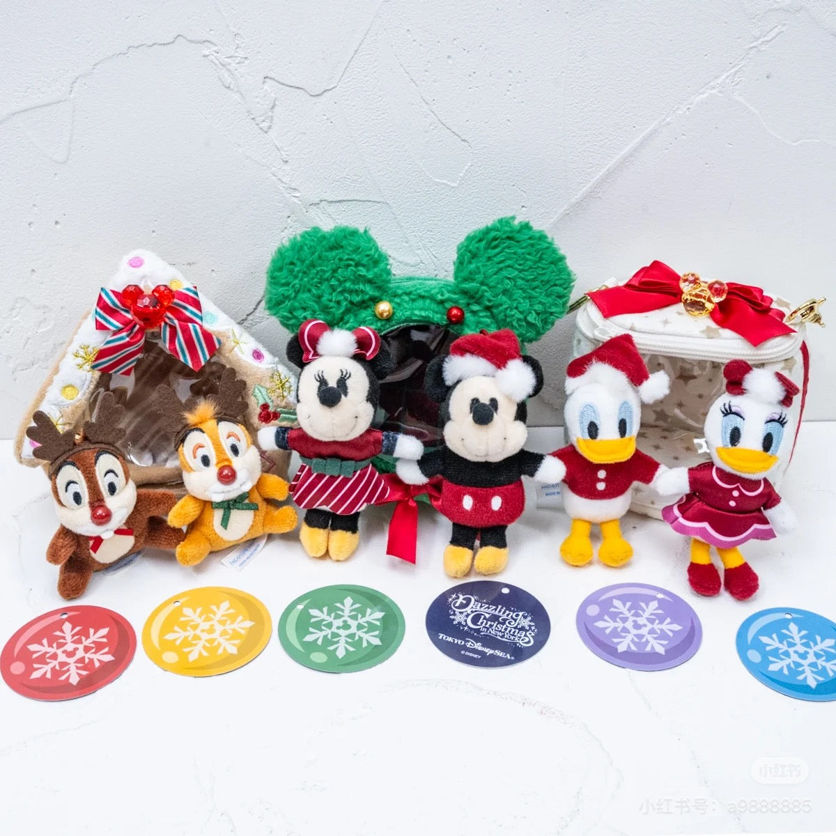 Disney迪士尼|东迪2024圣诞限定 mini毛绒挂件/吊坠/拉链头/手机扣