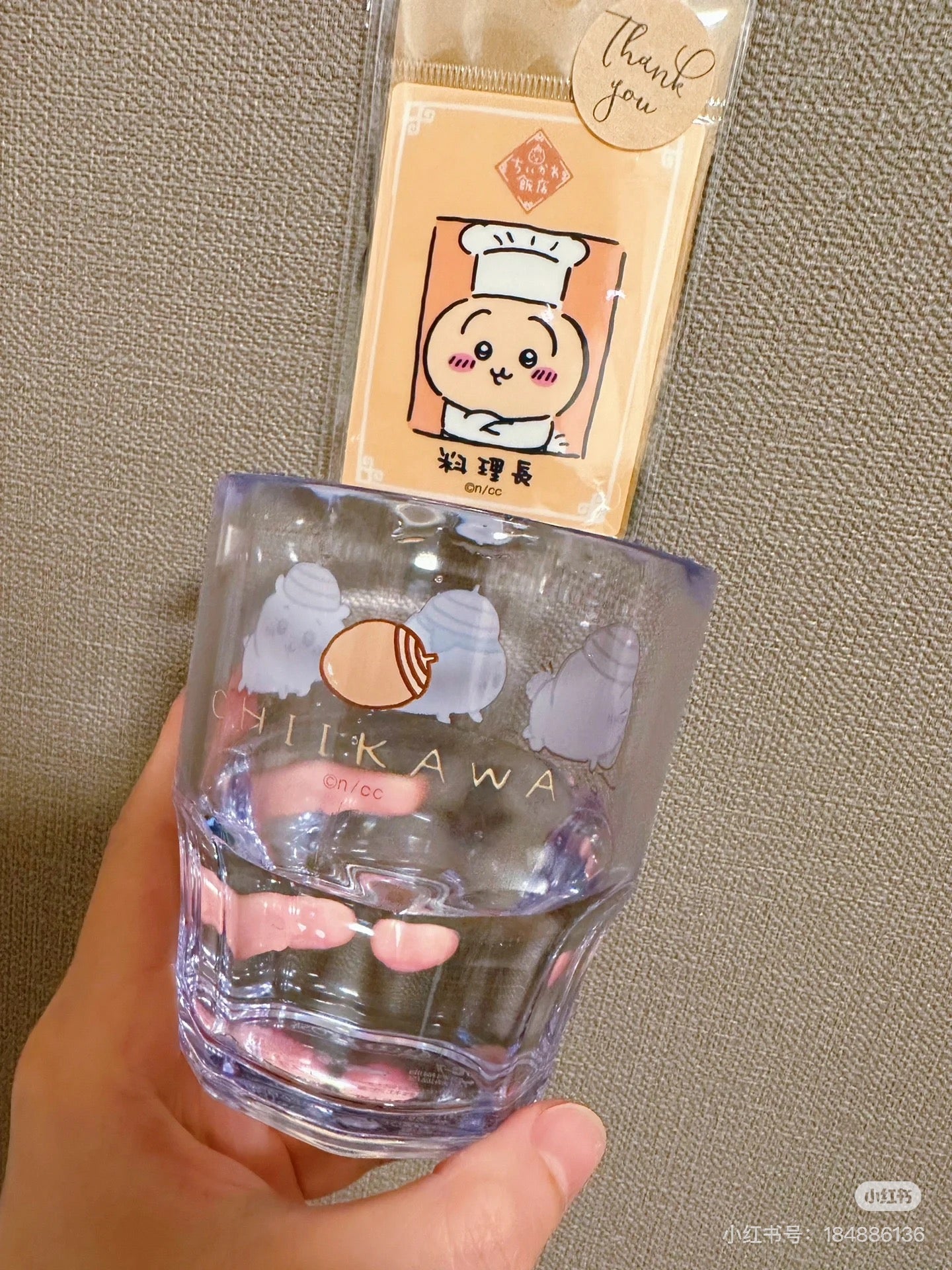 chiikawa吉伊卡哇|OSK Chiikawa Plastic Cup可爱耐摔角色透明树脂杯/杯子/洗碗机/干燥机可用|300ml