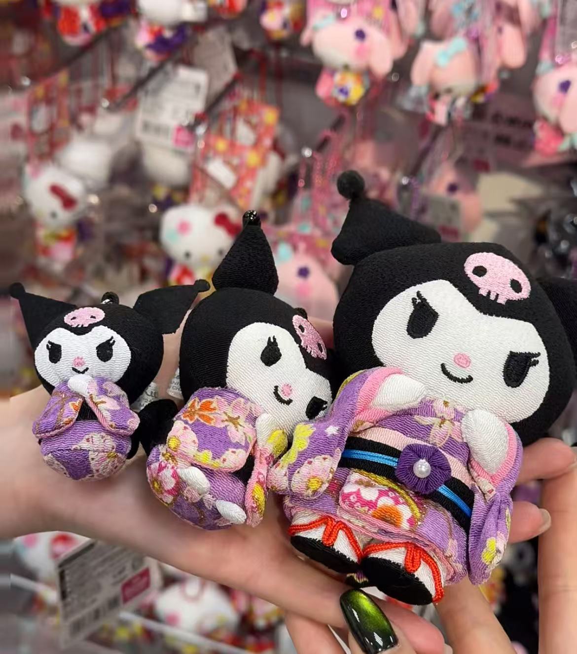 Sanrio|Kimono Mini Mascot Holder /Plush Keychain|H8cm approx.