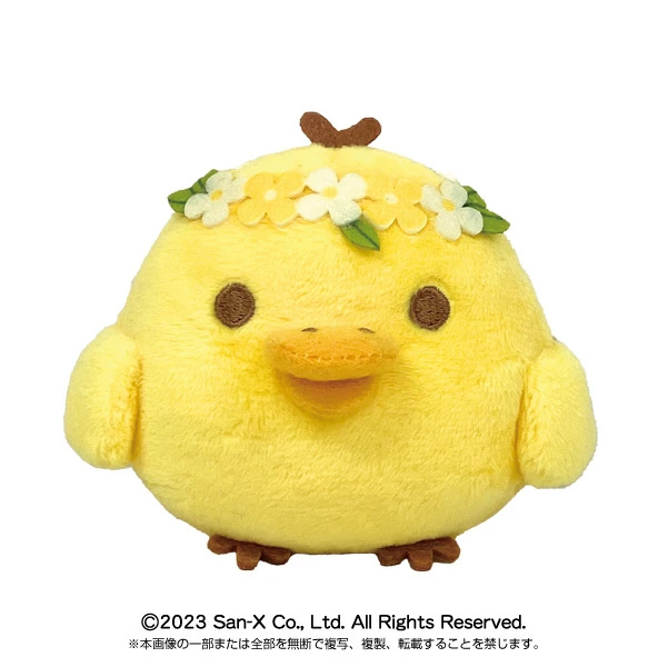 Rilakkuma轻松熊|San-X Play Charm Phone Holder - Kiiroitori鼻孔鸡毛绒玩偶手机支架|约H70mm