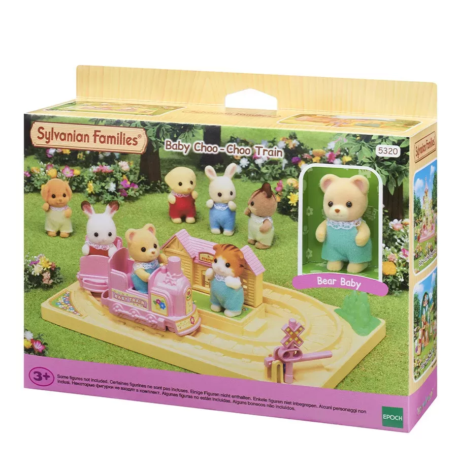 SylvanianFamilies森贝儿家族| Baby Choo-Choo Train快乐小火车+Bear Baby蜜熊宝宝套组/玩具/过家家5320
