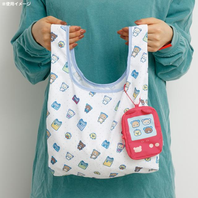Rilakkuma|Gaming Pixel Art Eco Shopping Bag & Mascot Pouch|380×260×50mm approx.