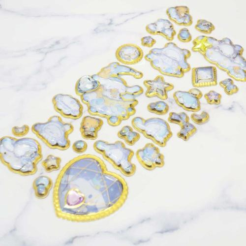 Sanrio|Gold Foil Jewel Sticker|220×95×5mm approx.