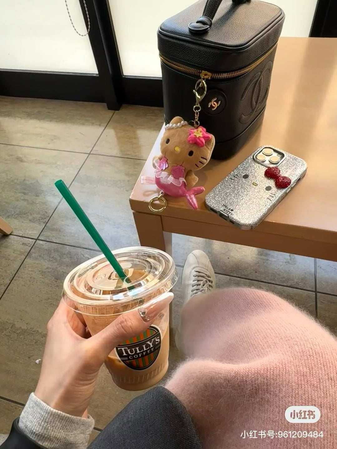 HelloKitty|Reel Mermaid Mascot Holder /Plush Keychain|H11.6 × W8.5 × D6.3 cm approx.