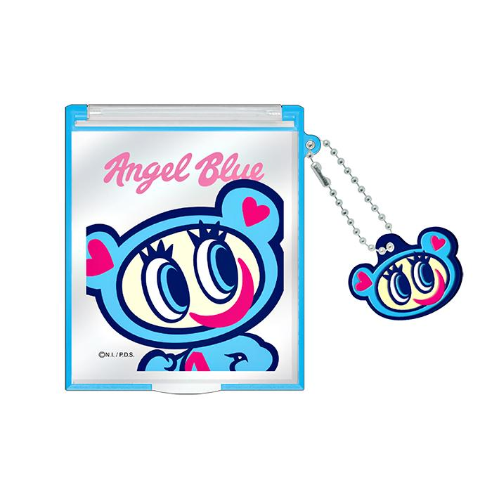 Angel Blue|Folding Mirror with Mascot-Nakamura Kun|70×85×6mm approx.