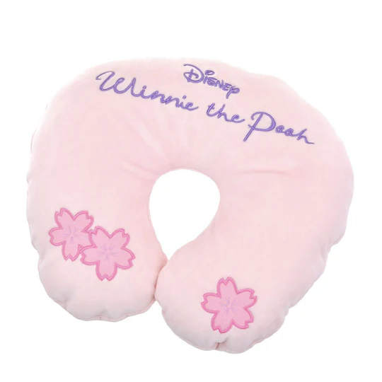 Disney|Winnie the Pooh Neck Pillow Plush Doll SAKURA Pink 2025|H31.5×W25×D21.5cm approx.