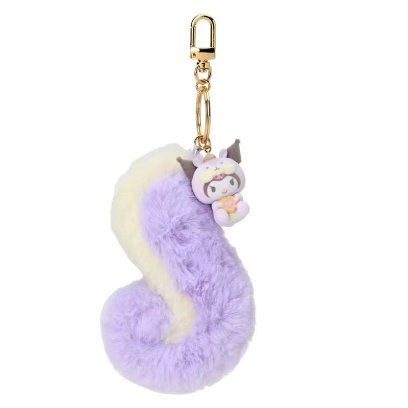 Sanrio|Squirrel series big tail Mascot Holder /Plush Keychain|approx.