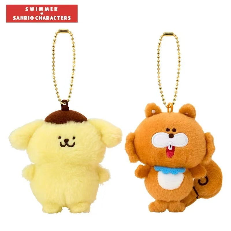 Sanrio|swimmer (2nd Edition) Mascot Holder /Plush Keychain|W6×D3.5×H11cm approx.