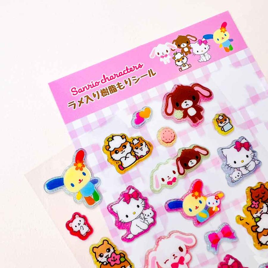Sanrio|Heisei Design Glitter Resin Stickers|H175mm×W90mm approx.