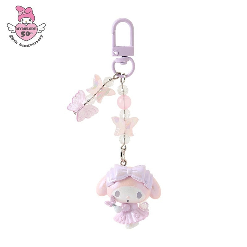 【limit 1/ entire series】Sanrio|My Melody 50th Anniversary keychain/ Phone Charm|W3.5 x D2 x H11 cm approx.