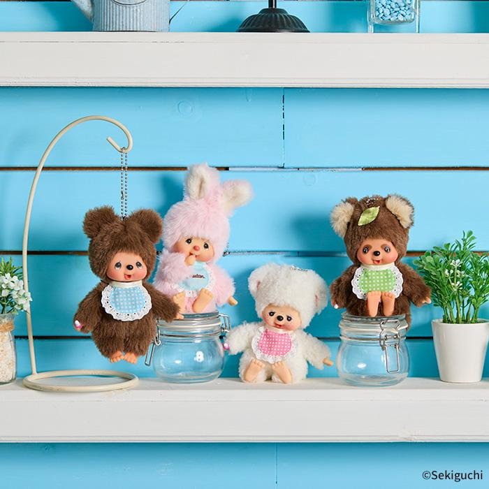 Monchhichi|Mascot Holder /Plush Keychain|H16.5×W8.5×D5.5cm approx.