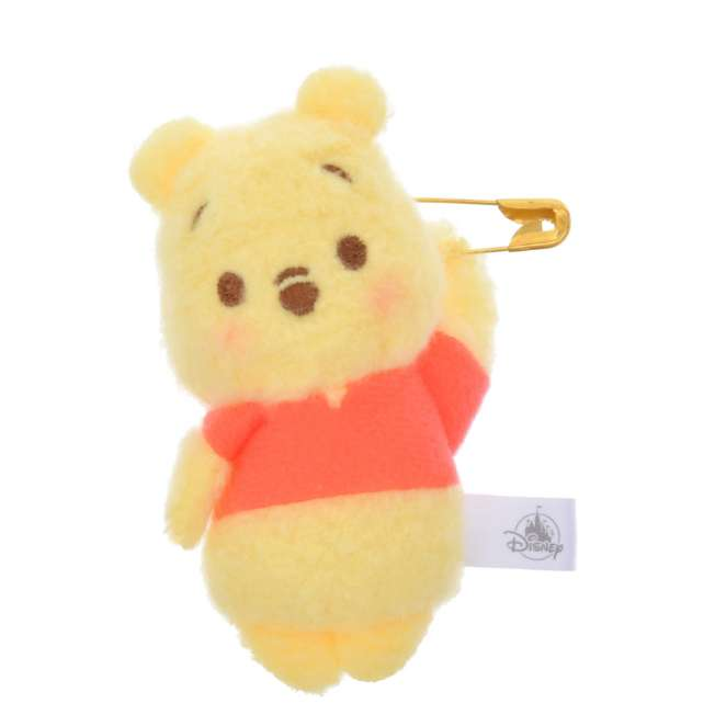 Disney迪士尼|Winnie the Pooh Plush Badge Brooch TSUITOMO东迪可爱角色毛绒绒徽章/胸针|约縦8.5×横8.4×厚み2.8(cm)