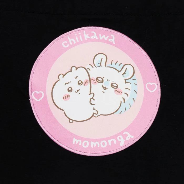 Chiikawa 吉伊卡哇|黑色双肩单间两用抽绳束口包/背包|约H370 x W410 x D130mm