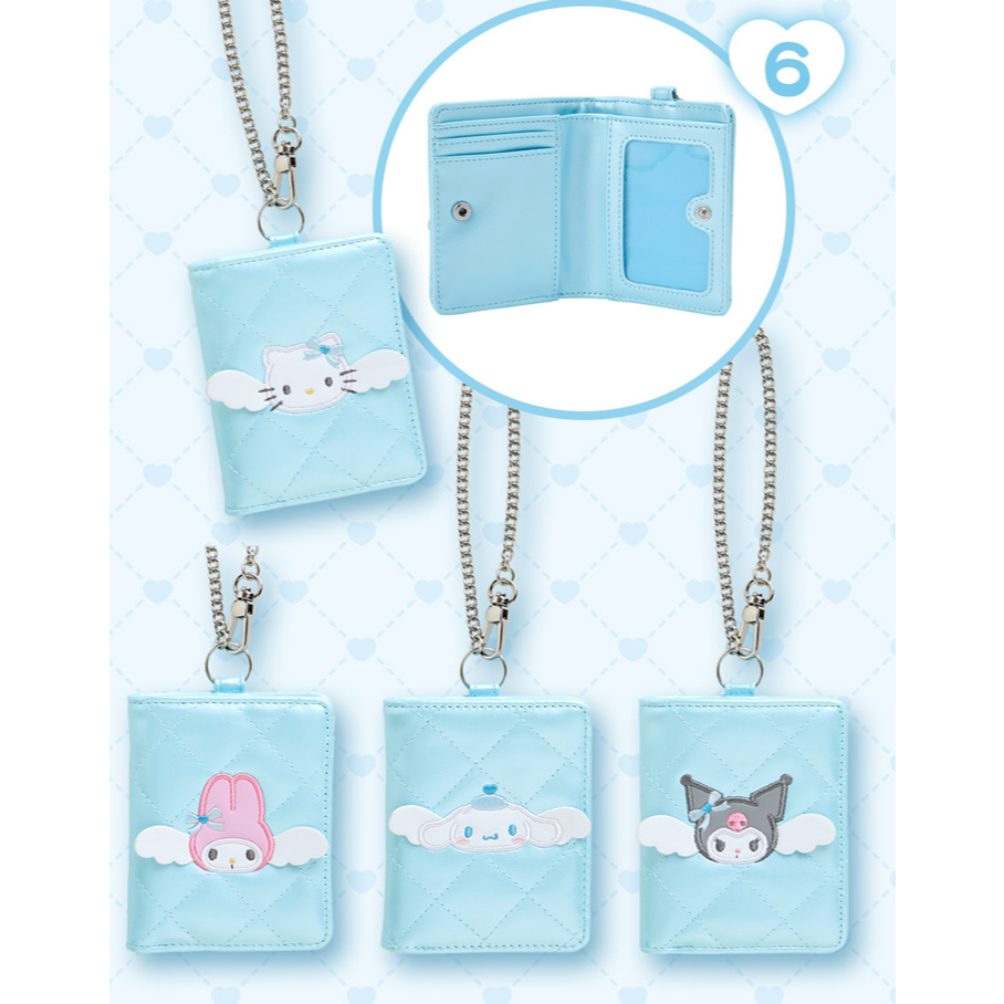 Sanrio三丽鸥|Sanrio Original Bi-fold Card Case / Dreaming Angel水色天使爱神系列蓝色卡包|约W9×D1.5×H10.8cm