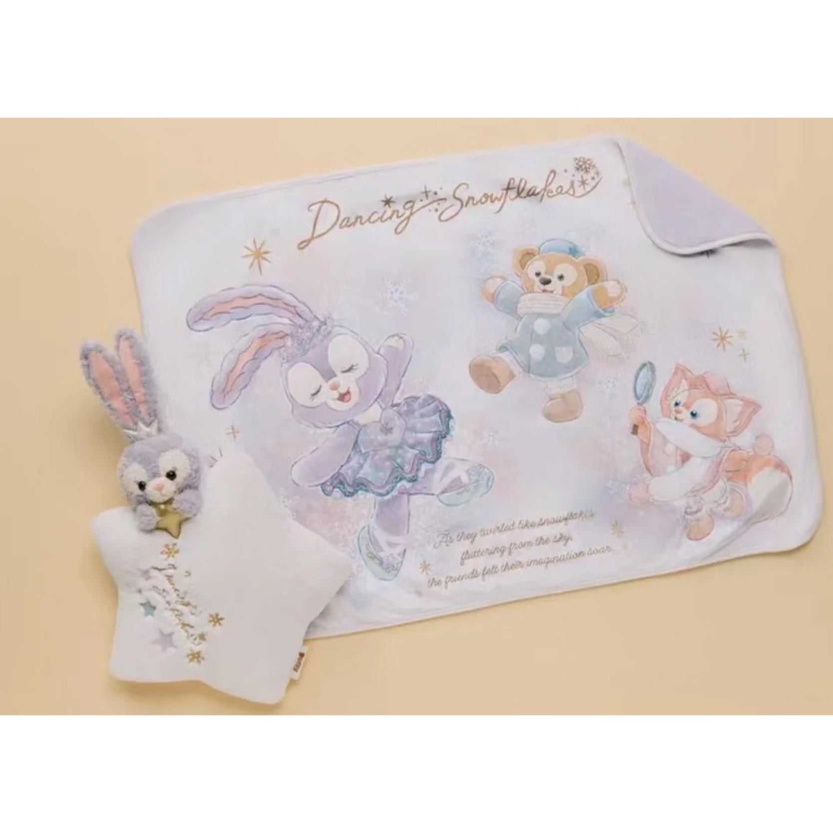 Disney迪士尼|东迪冬日圣诞限定StellaLou星黛露五角星毛绒玩偶可收纳双面盖毯/靠垫抱枕