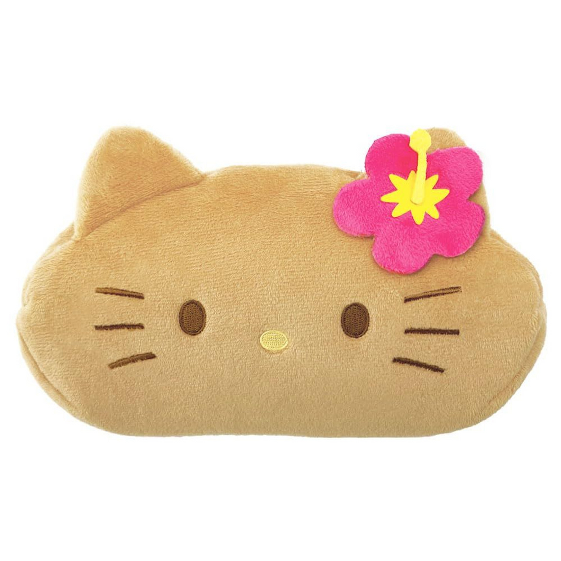 Hello kitty|Face Y2K Tanned Fluffy Plush Pen Case|200×130×40mm approx.