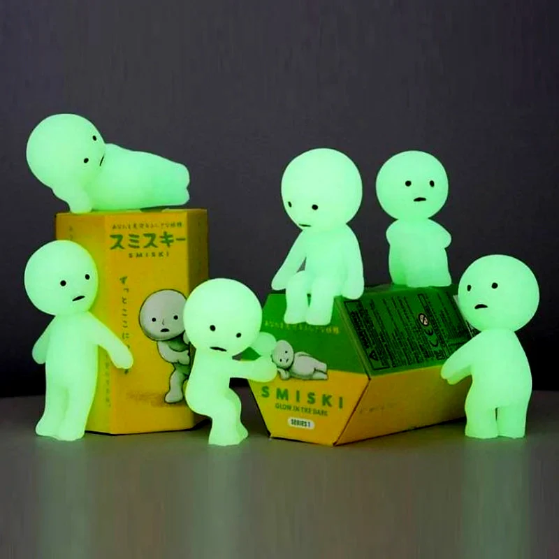 SMISKI|Mini Figures Glow Figure mystery bag/blind box/All 6 types|1pcs