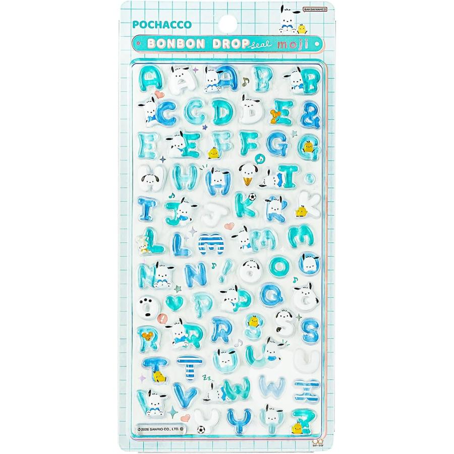 Sanrio|Moji Standard Bonbon Drop Puffy 3D Stickers|95×170×5mm approx.