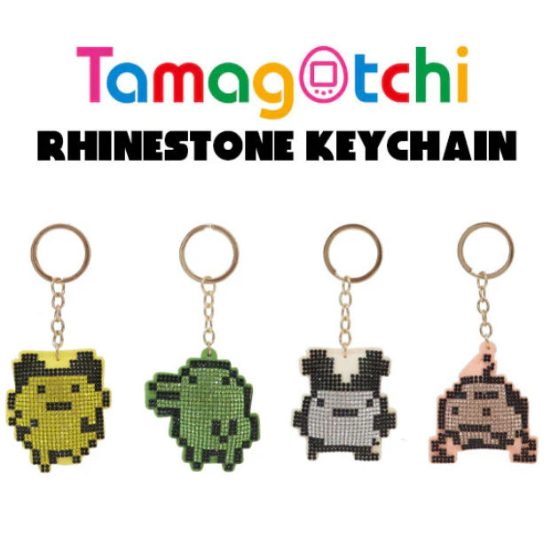 Tamagotchi|Rhinestone Keychain/Keyring|50 x 60 x 20mm approx.