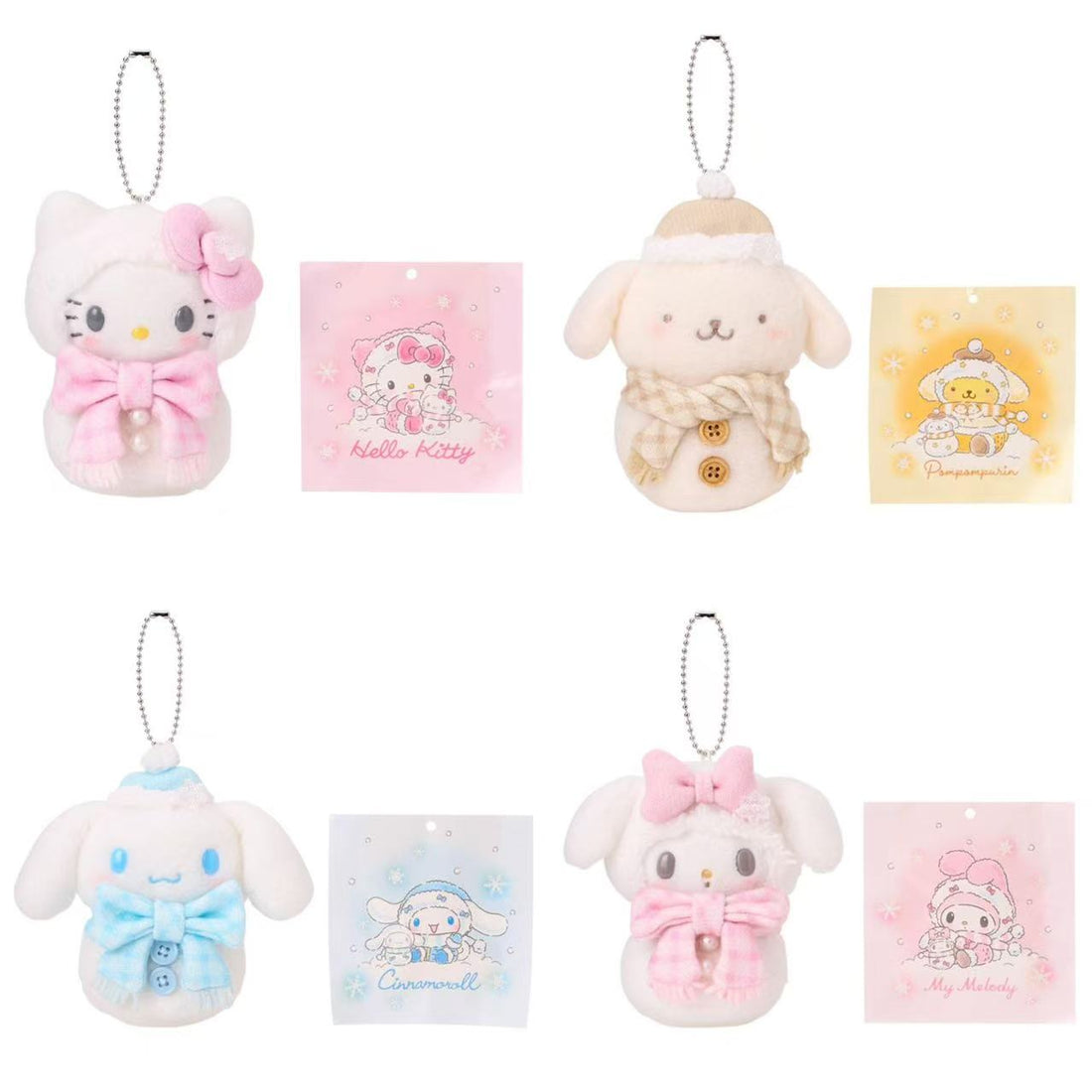 Sanrio|Snowman Mascot Plush Keychain with Ramune|11×7×11.5cm approx.