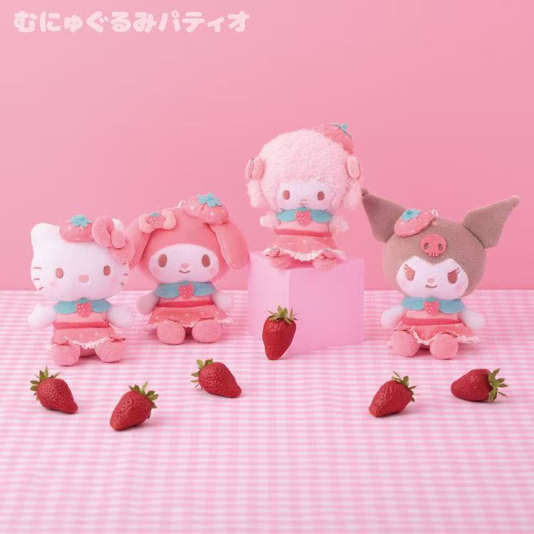 Sanrio|Strawberry Cheek Squishy Mascot Holder /Plush Keychain|Height Approx. 10cm