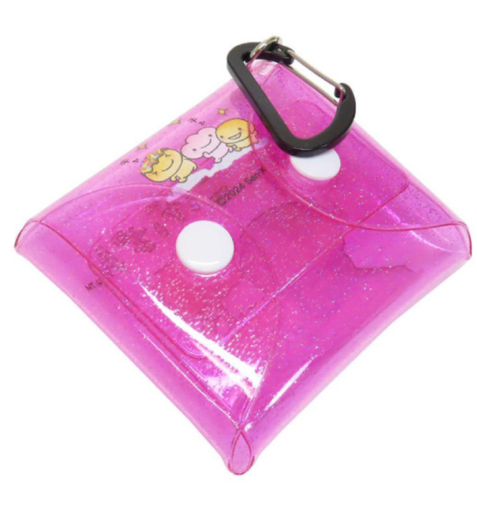 San-X|Clear Multi Case (SS) - Kogepan烤焦面包登山扣细闪PVC透明防水小挂包/钥匙包/卡包|約W90×H75×D20mm