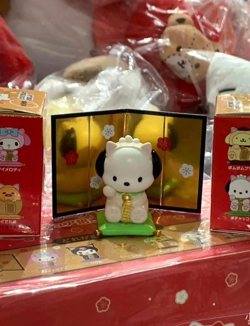 Sanrio三丽鸥|Secret Mascot - Zodiac Lucky Cat Blind Box 十二生肖蛇年限定坐垫招财猫系列手办摆件盲盒/全8种|1枚入