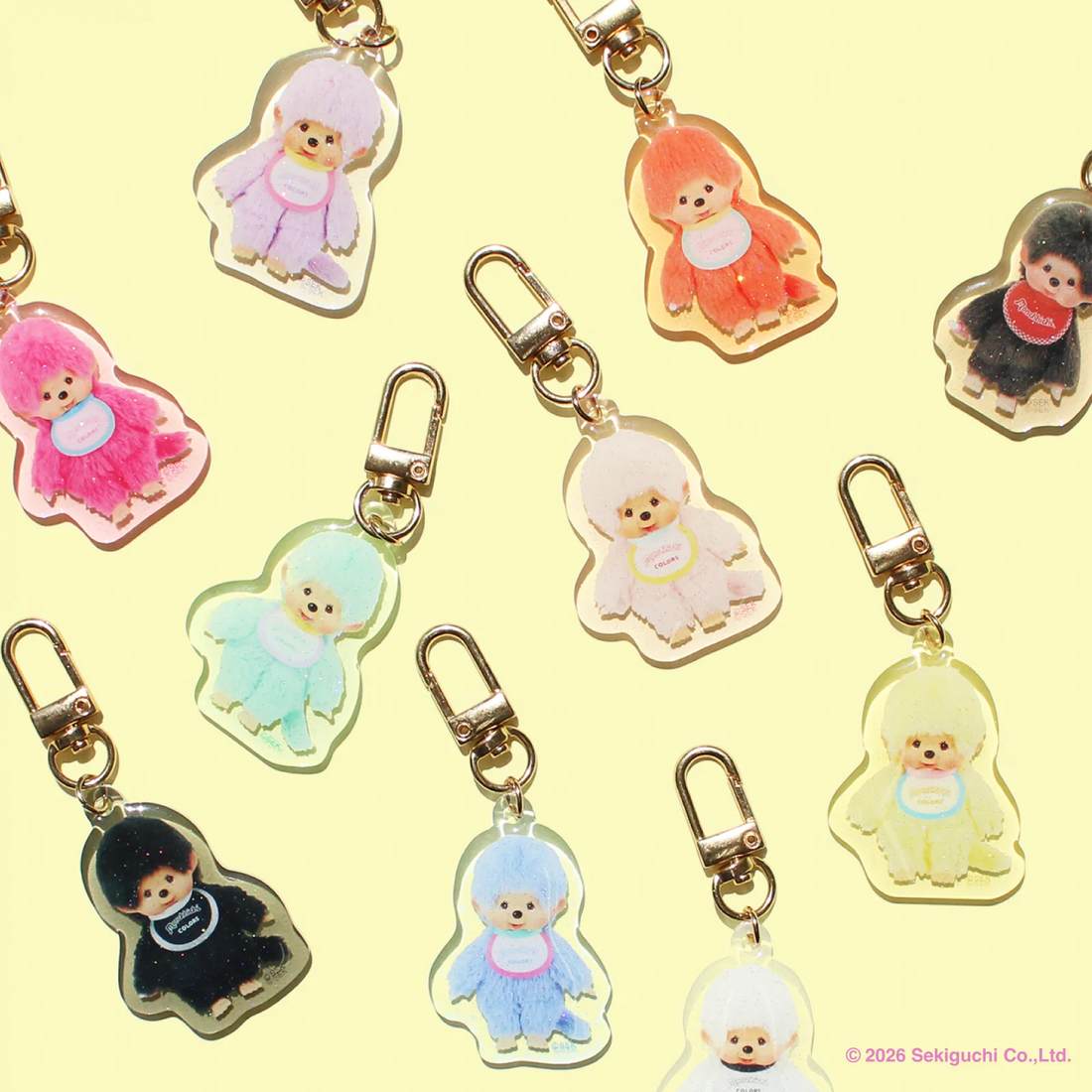 Monchhichi|COLORS Puffy Acrylic Charm mystery bag/blind box/All 12 types|1pc