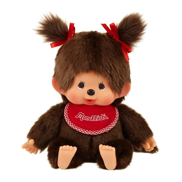 Monchhichi|Premium Standard Brown Sitting Plush Dolls/Plush Toy|M/H19 x W16 x D13 cm approx.