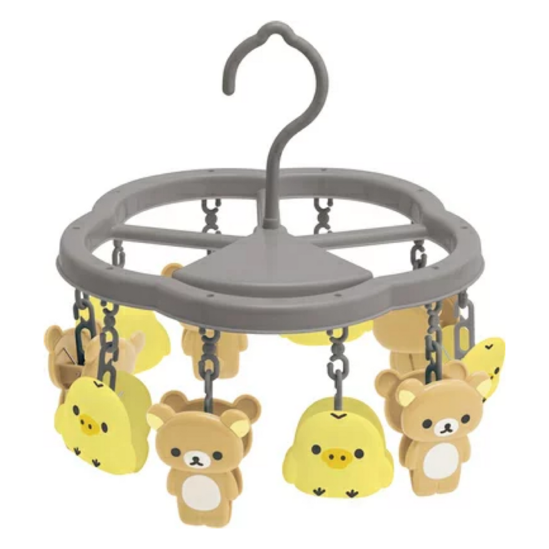 Rilakkuma轻松熊|San-X Laundry Pinch Hanger / Basic Rilakkuma Favorite Things最爱的东西系列可爱角色晾衣夹/晒衣架|约120×Φ210mm