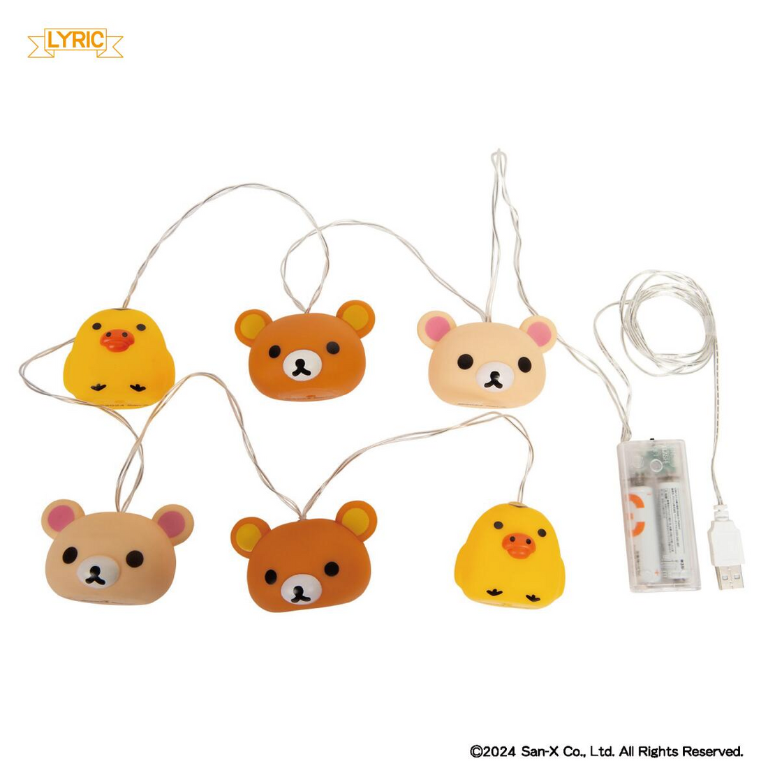Rilakkuma轻松熊|可爱角色6连装饰灯|全长约130cm